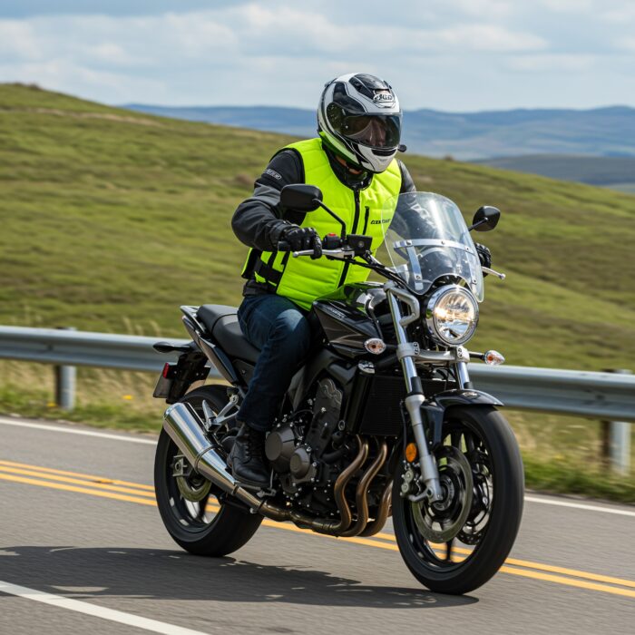 Gilet airbag moto autonome homologué CE EN 1621-4 avec système de déclenchement électronique intégré