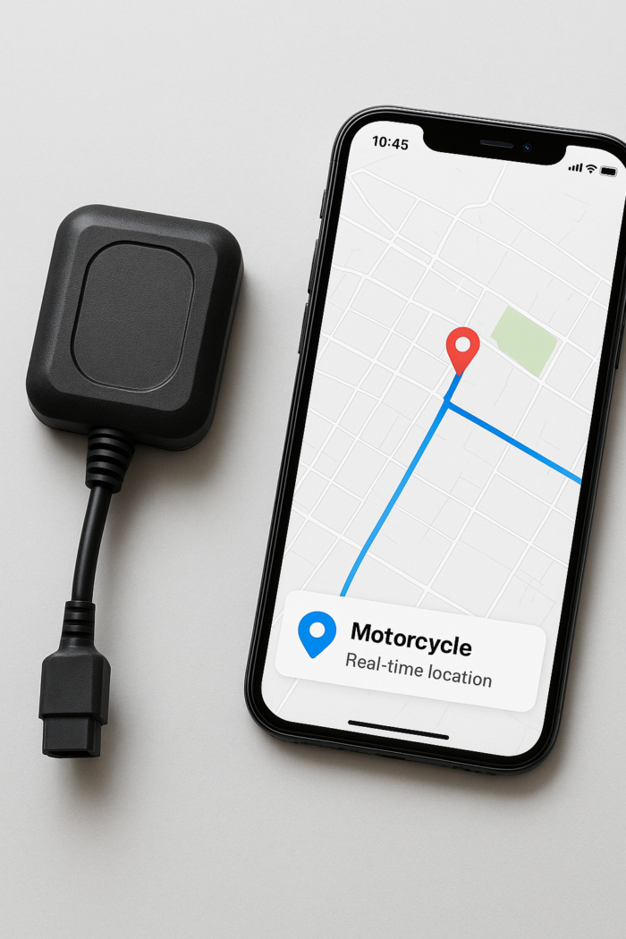 Traceur GPS anti-vol pour moto avec géolocalisation temps réel et alertes de mouvement suspect