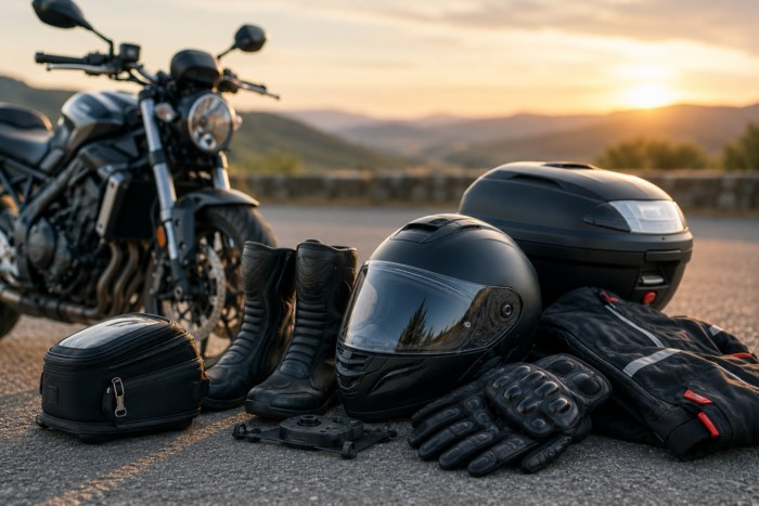 Casque, gants, bottes et accessoires de moto couverts par une assurance