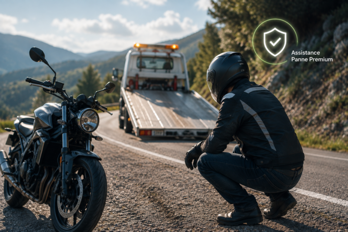 Motards bénéficiant de l’assistance Premium avec dépannage de leur moto